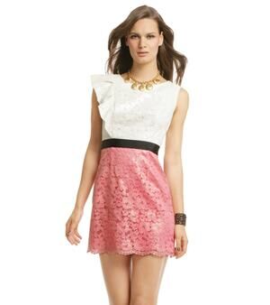Lilly Pulitzer Delila Lace Dress Womens 2 Race For This White Pink Ruffle $278